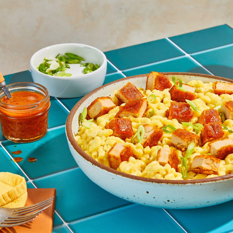 Buffalo Crispy Cutlet Mac n’ Cheese