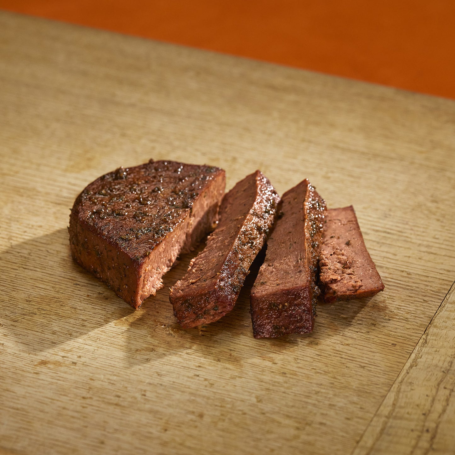 Eat Meati Carne Asada Steak on a Cutting Board.