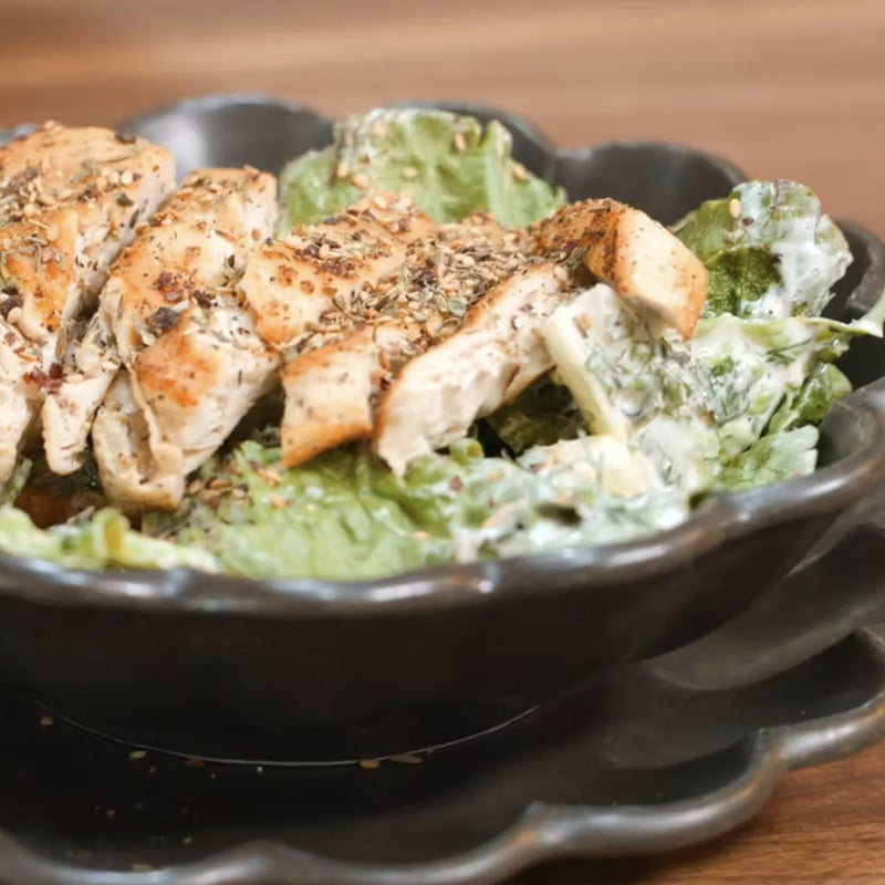 Fattoush with Tahini Ranch Dressing and Classic Cutlets