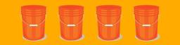 orange buckets art