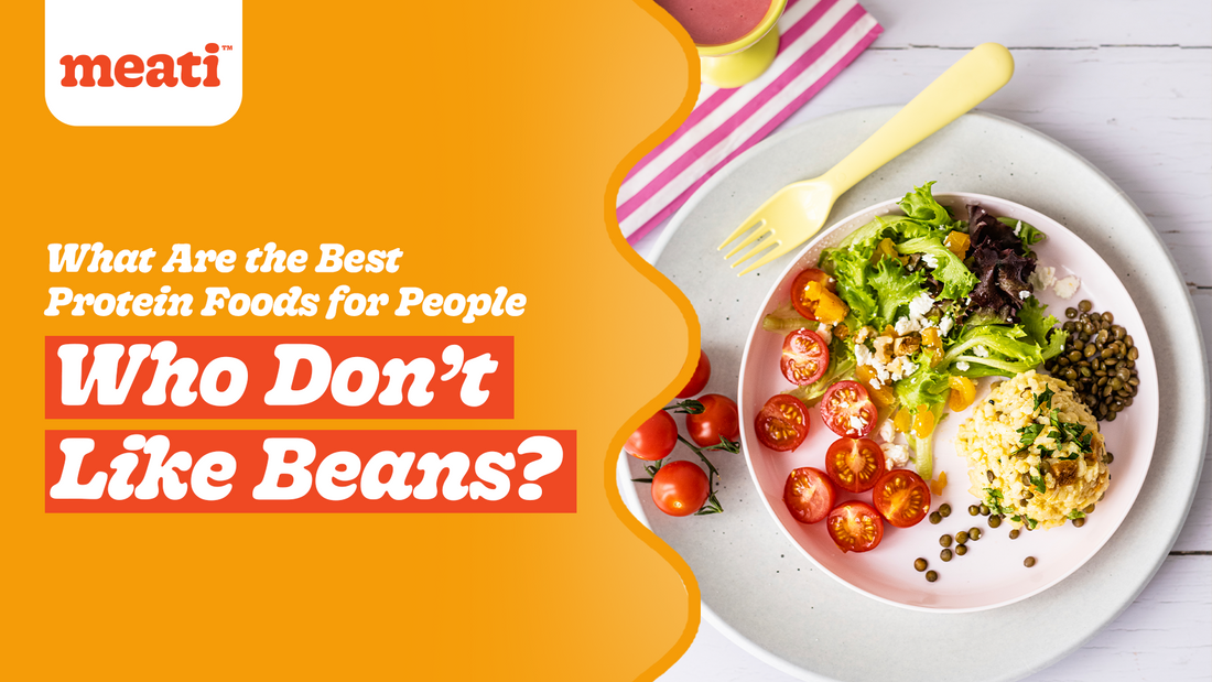 Best protein foods without beans, including mycelium, tofu, tempeh, eggs, dairy, nuts, seeds, and quinoa