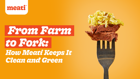 Meati cutlet on a fork 