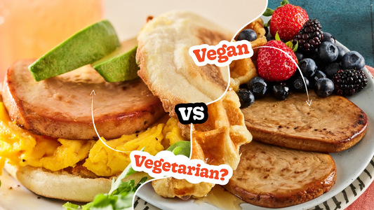 Vegan vs. vegetarian food.